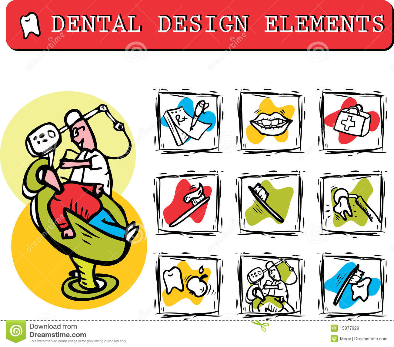 At Dentist S Office Icons Set Clipart Royalty Free Stock Images