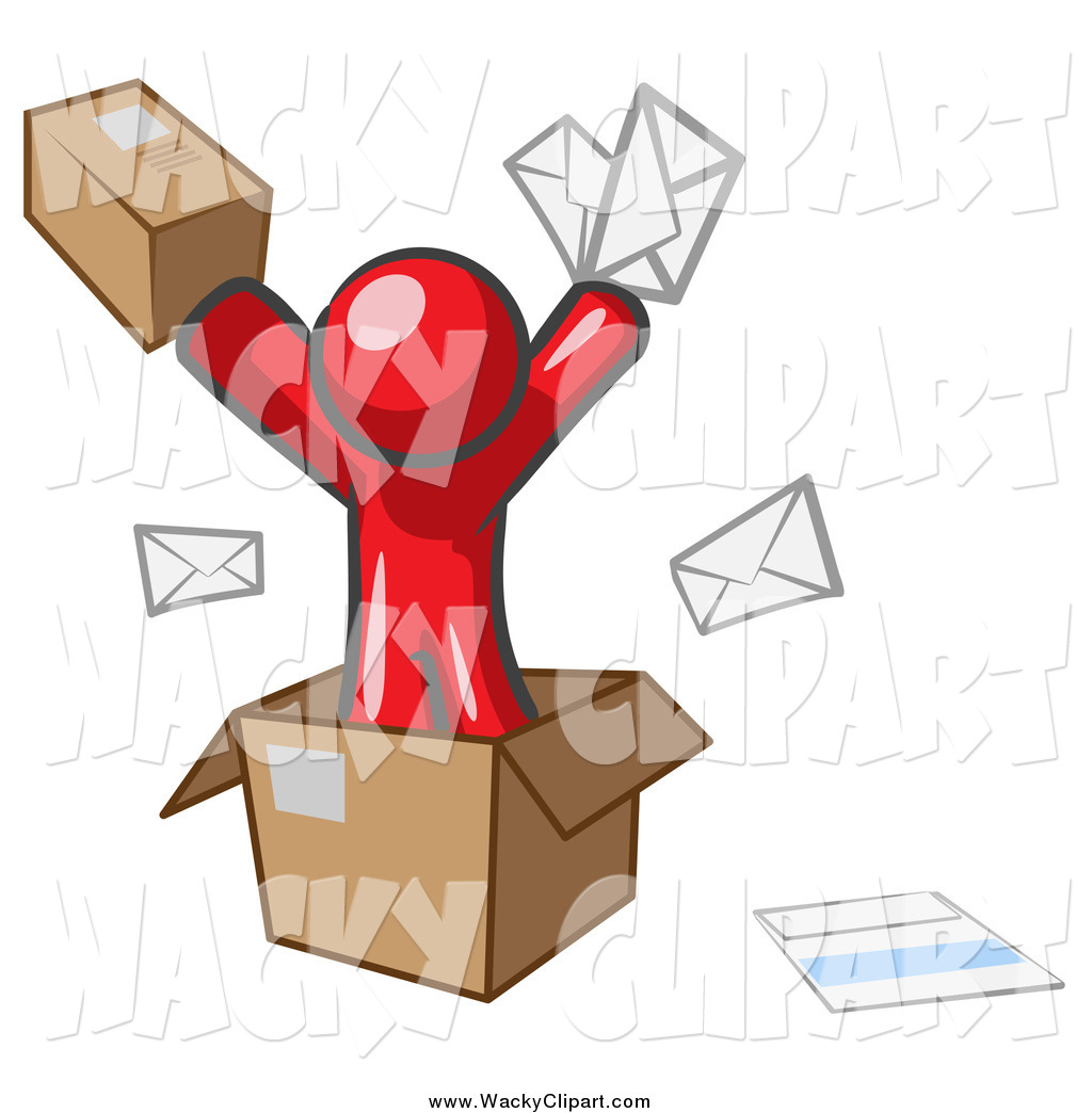 Clipart Of A Red Man Going Postal By Leo Blanchette    250