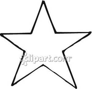 Simple 5 Pointed Star Royalty Free Clipart Picture