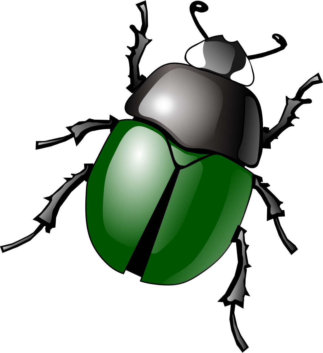 Stylized Green Beetle Clipart By Jbruce   Green Cliparts  10251