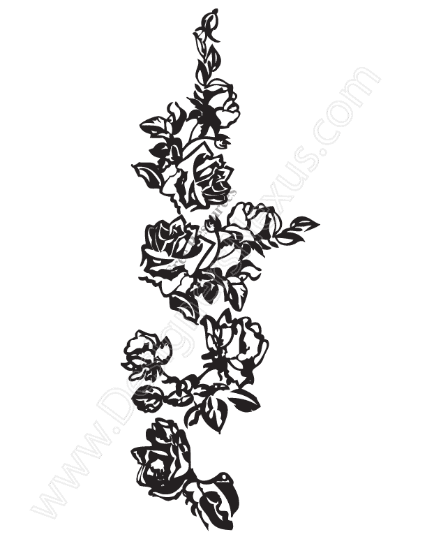 V15 Free Rose Vine Vector Graphic Rose Border Clip Art   Designers