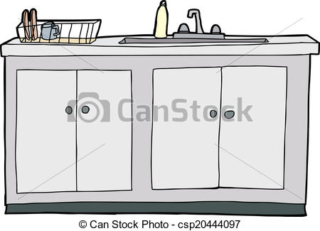 Vectors Of Isolated Kitchen Sink   Isolated Hand Drawn Kitchen Sink