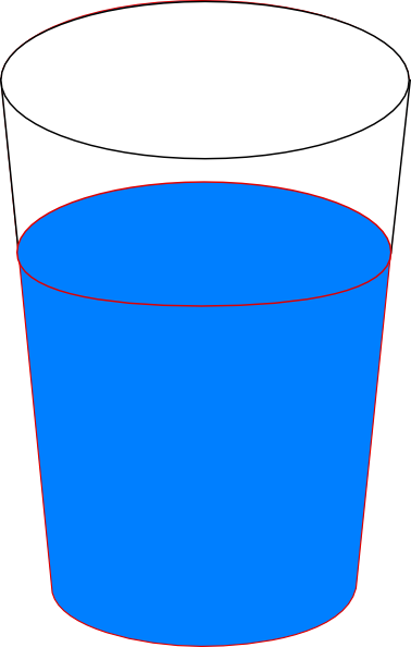 Cup Of Blue Water Clip Art At Clker Com   Vector Clip Art Online