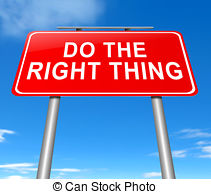 Do The Right Thing   Illustration Depicting A Sign With A Do