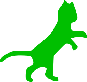 Green Cat Clip Art At Clker Com   Vector Clip Art Online Royalty Free