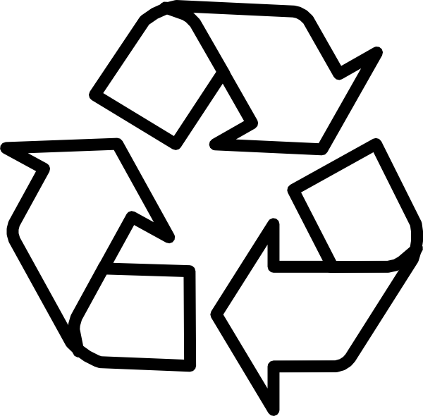 Recycling Symbol Outline Clip Art At Clker Com   Vector Clip Art