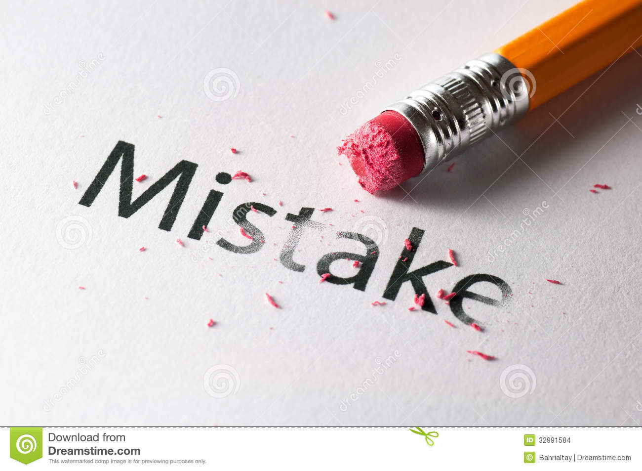 Removing Word With Pencil S Eraser Erasing Mistake