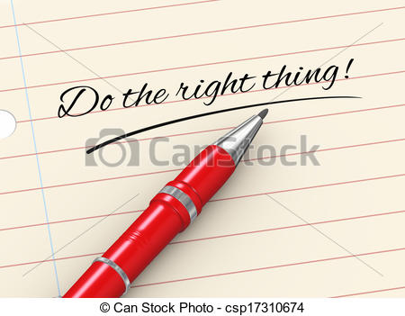 Stock Illustration   3d Pen On Paper   Do The Right Thing   Stock