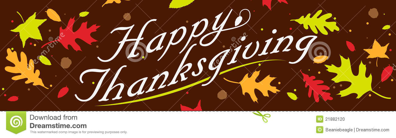 Stock Photo  Happy Thanksgiving Banner