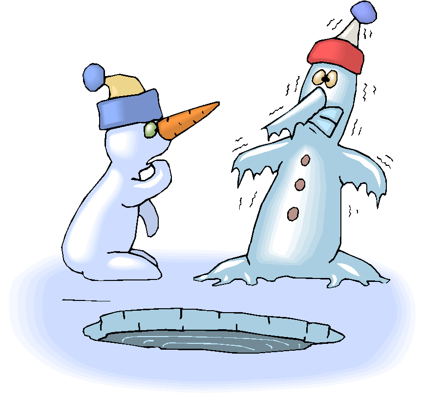 Two Snowman Freeze Free Clipart