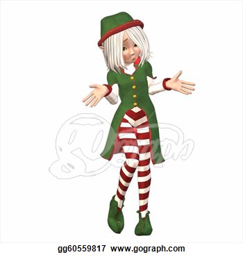 Drawing   Confused Christmas Elf  Clipart Drawing Gg60559817   Gograph