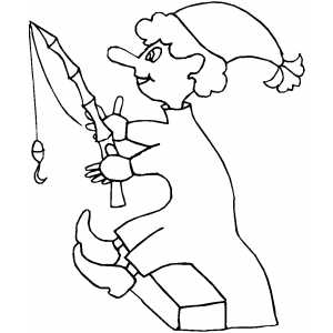 Sad Elf Colouring Pages