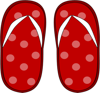 Red Polka Dot Flip Flops Clip Art Image   Red Polka Dot Flip Flops
