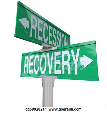 Clipart   Recession Recovery Street Signs Economy Growth  Stock