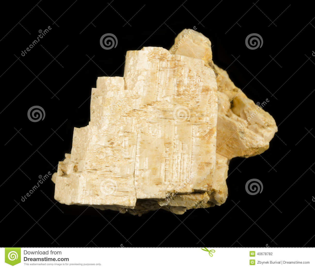 Crystal Of Yellowish Potassium Feldspar  Orthoclase  Mineral