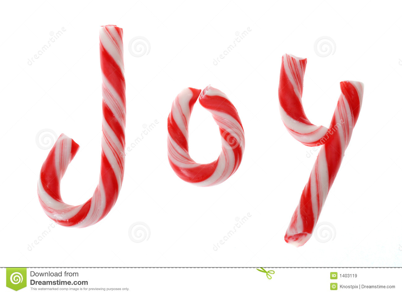 Shows Candy Canes That Spell Out The Word  Joy  On White Background