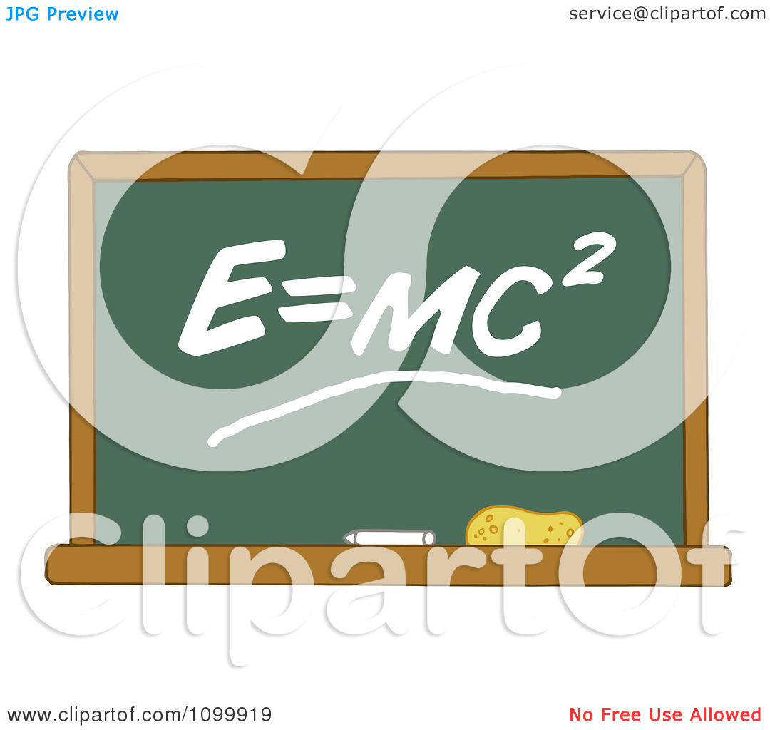 Clipart The Mass Energy Equivalence Equation E Equals Mc2 On A Chalk