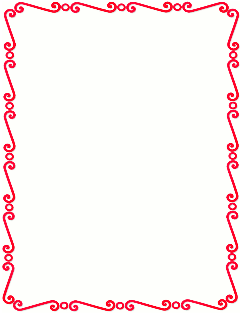 Red Spirals Border    Page Frames Spiral Border Red Spirals Border Png