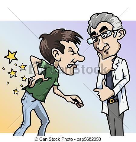 Vector   Ouch  What A Pain Doctor    Stock Illustration Royalty Free