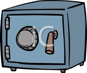 Combination Lock Safe   Royalty Free Clipart Picture