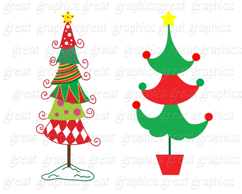 Printable Christmas Tree Clip Art
