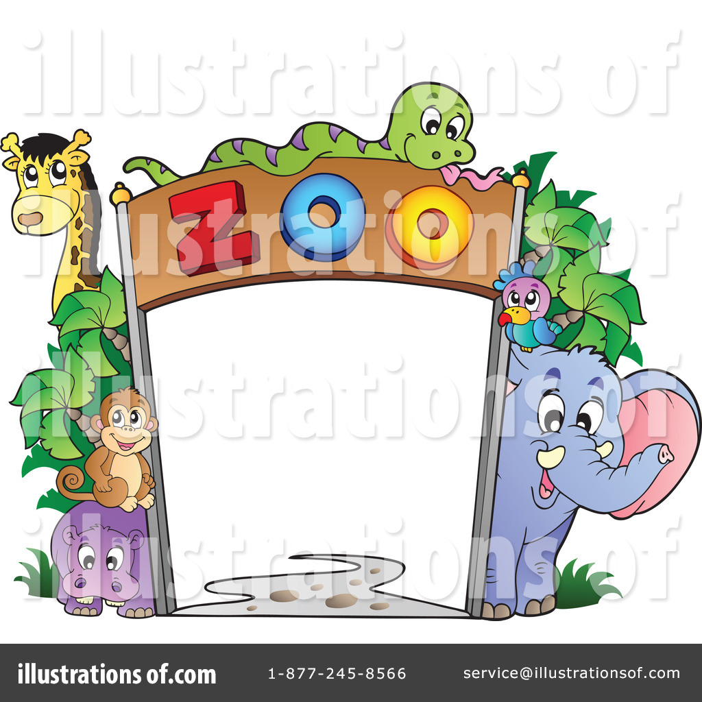 Royalty Free  Rf  Zoo Clipart Illustration By Visekart   Stock Sample