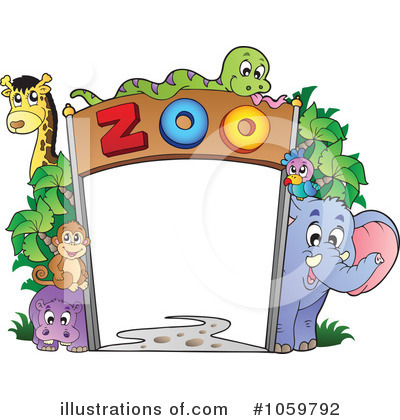 Royalty Free Zoo Clipart Illustration 1059792 Jpg