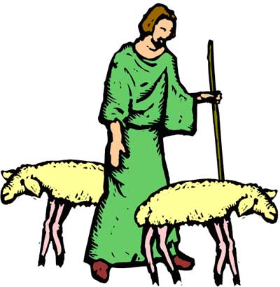 Shepherd With Sheep Clip Art