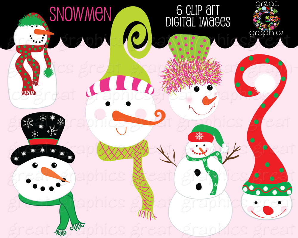 Snowman Clipart Whimsical Christmas Snowman Clip By Greatgraphics