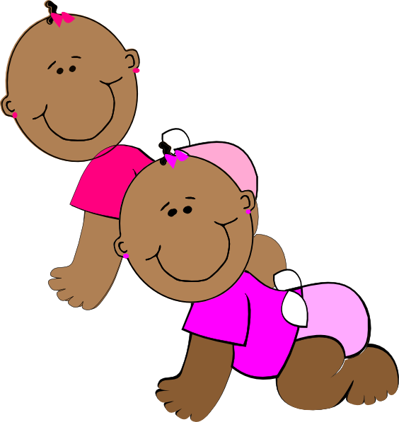 Free Download Twin Baby Girls Clip Art Vector Online Royalty Car