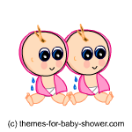 Showing Gallery For Twin Baby Girls Clipart