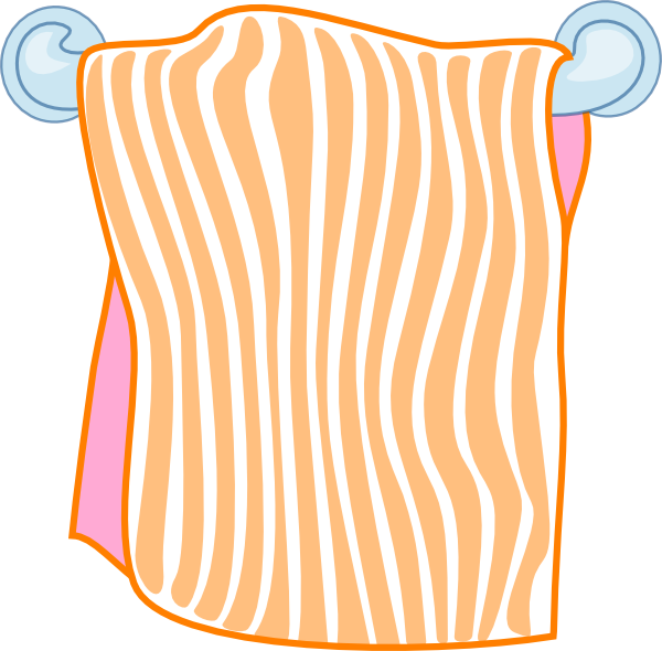 Bath Towel Orange Clip Art At Clker Com   Vector Clip Art Online