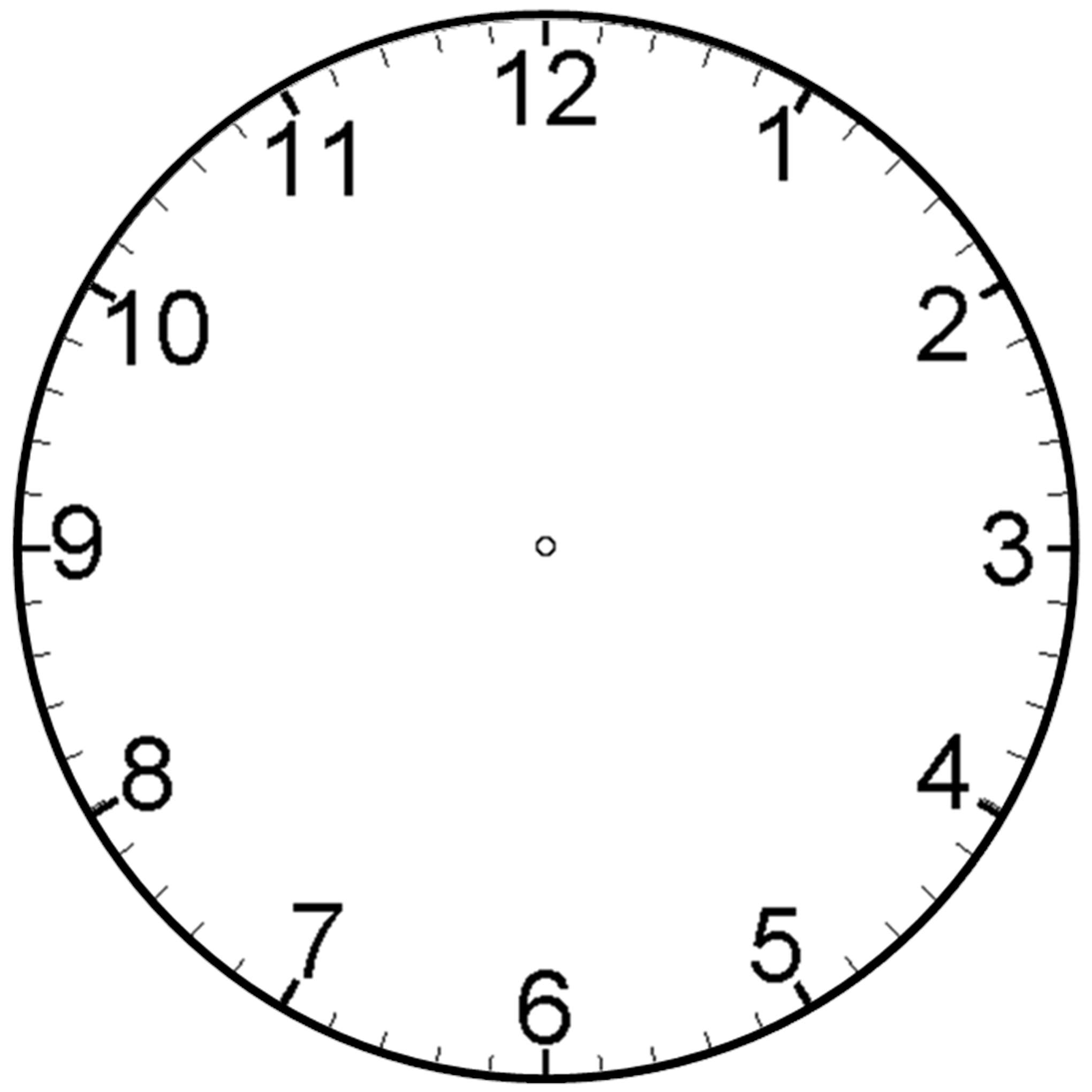 Blank Clock Clipart 9tzeojyjc Jpeg