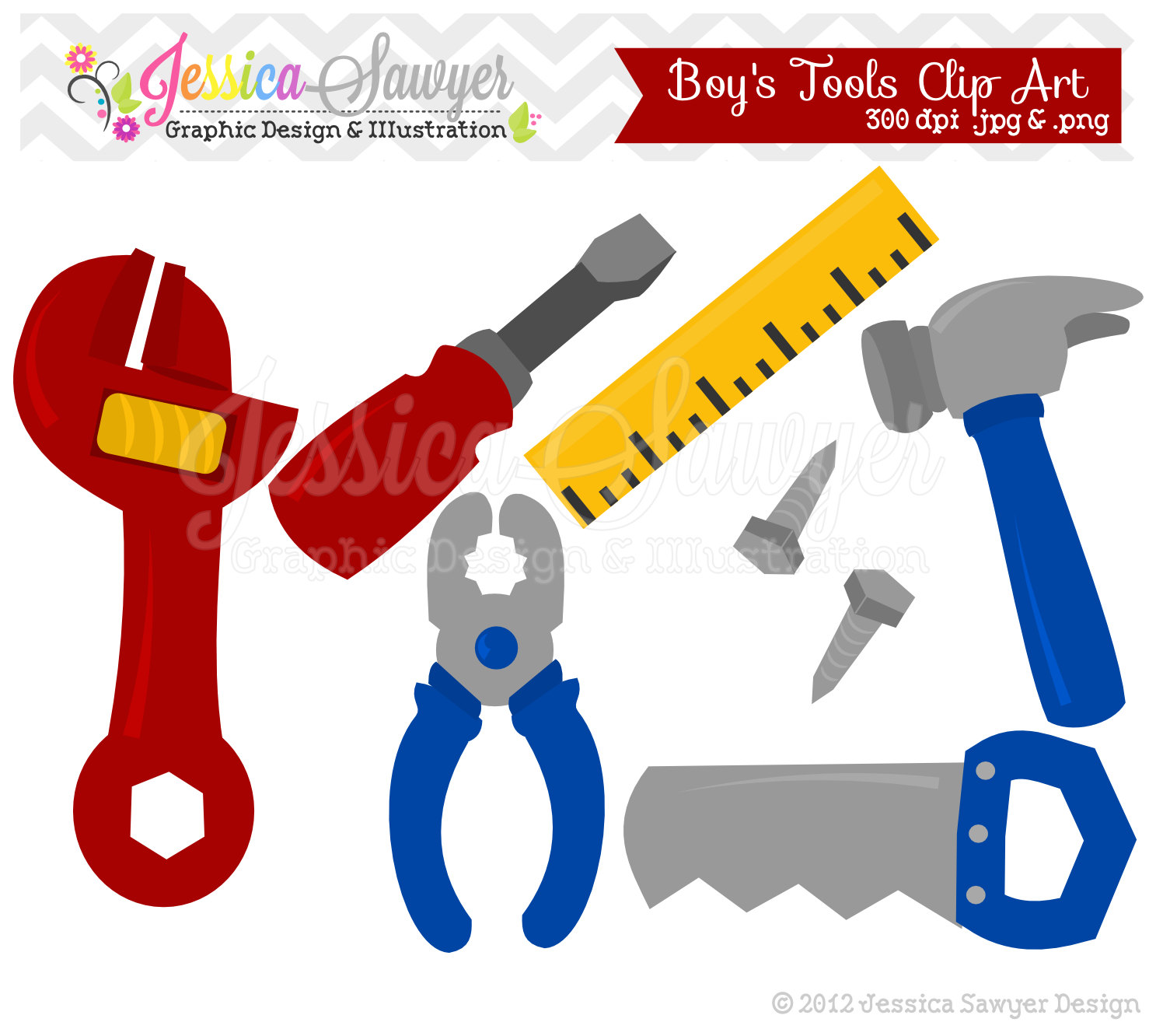 Instant Download Building Tool Clipart By Jessicasawyerdesign