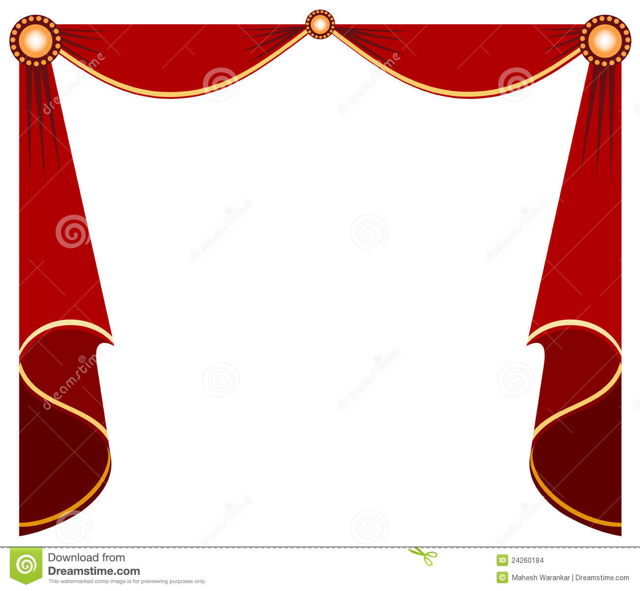 Red Theater Curtain For Designing