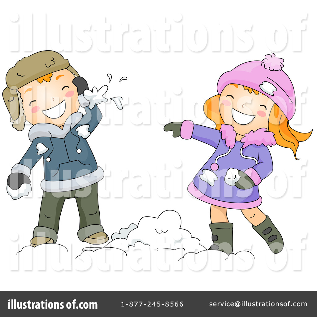 Snowball Fight Clipart  434677 By Bnp Design Studio   Royalty Free  Rf