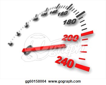 3d Illustration Of Speed Meter Fast  Clipart Drawing Gg60158004