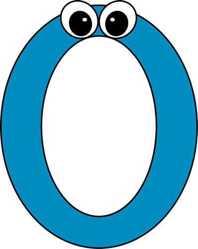 Cartoon Number Zero Clip Art Image   Blue Number Two With Cartoon Eyes
