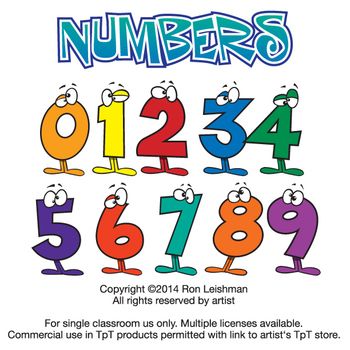 Numbers Clipart   Clip Art   Pinterest   Cartoon Numbers And Funny