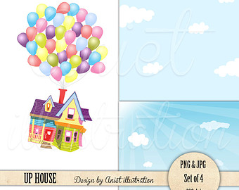 Disney Up House Up House Clip Art   Sky