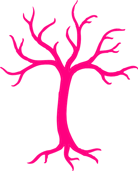 Pink Dead Tree Clip Art At Clker Com   Vector Clip Art Online Royalty