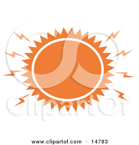 Blazing Hot Orange Sun Clipart Illustration By Andy Nortnik  14783