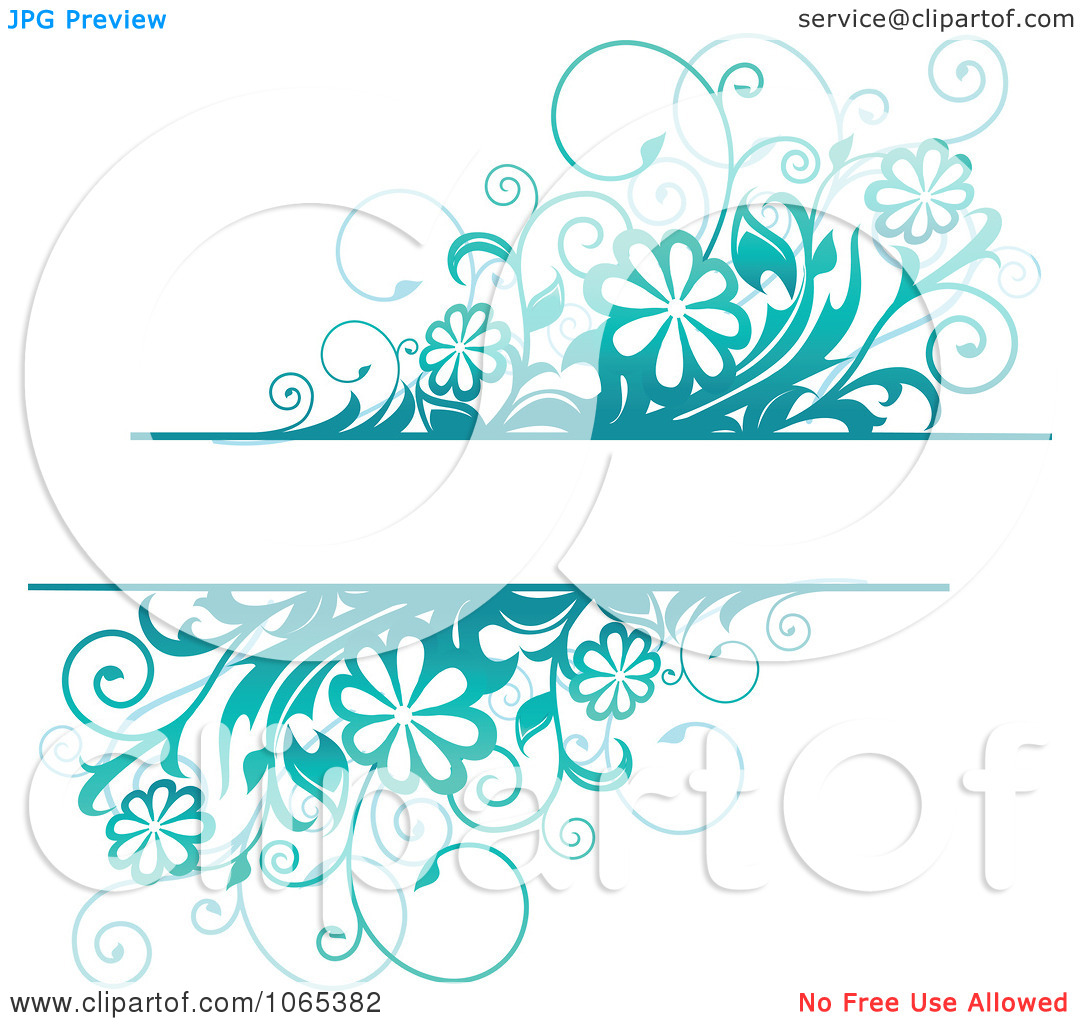Clipart Turquoise Daisy Background With Copyspace   Royalty Free