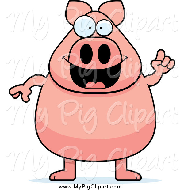 Happy Pig With An Idea Pig Clip Art Cory Thoman