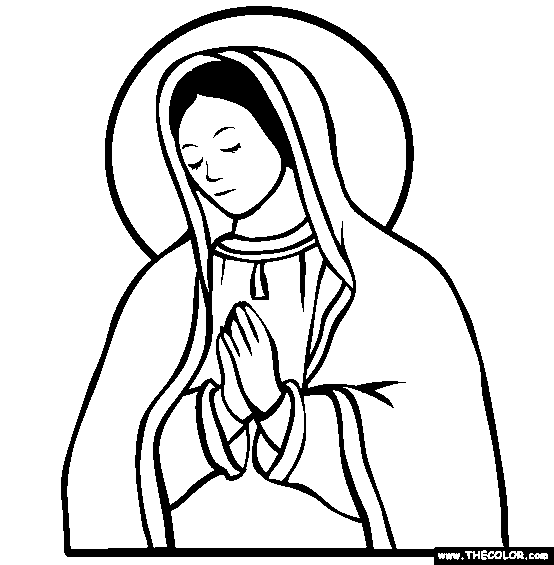 Mary The Mother Of God Colouring Pages
