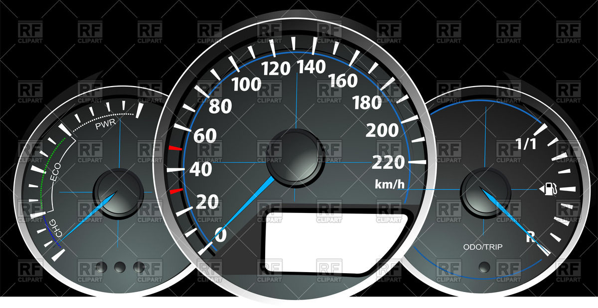 Car Dashboard Gauges  Speedometer Rpm And Fuel Level Indicator 50890
