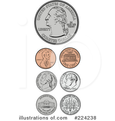 Coins Clipart  224238   Illustration By Bestvector