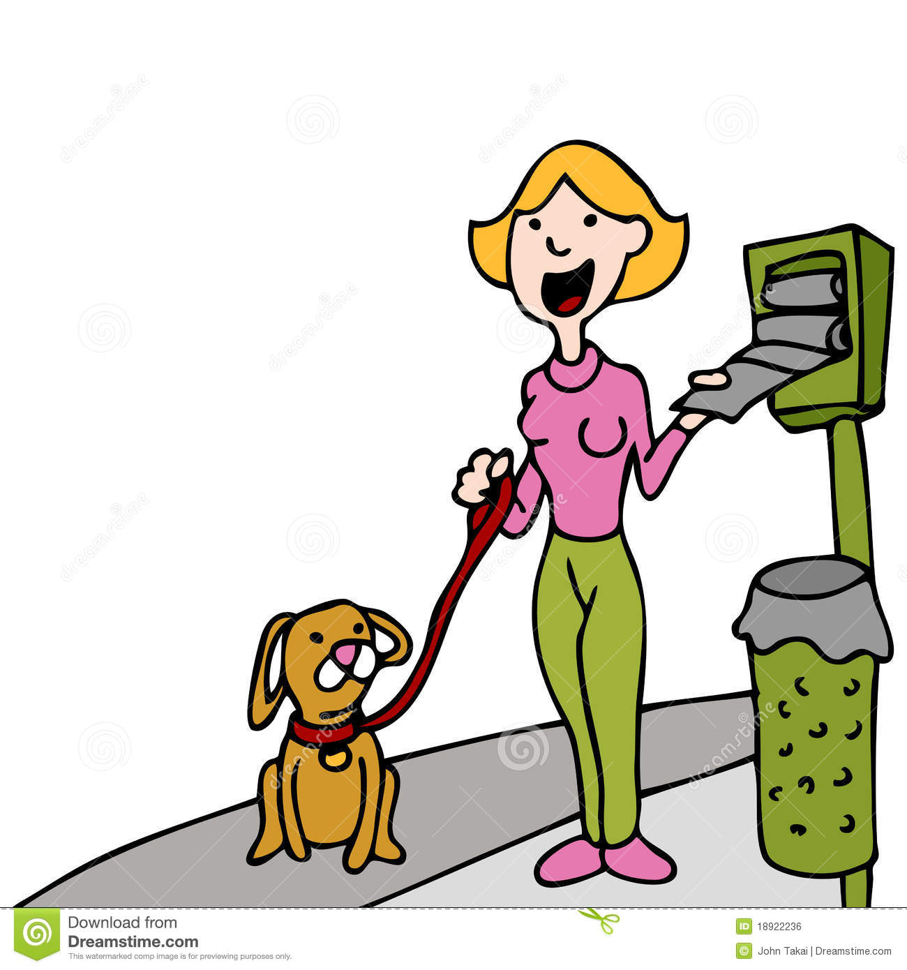 Dog Poop Clipart Using Pet Waste Bag Dispenser