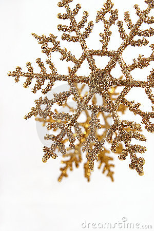 Gold Glitter Snowflake Ornaments Vertical Stock Photo   Image  3892690