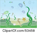 Royalty Free Rf Clipart Illustration Of A Busy Sea Floor With Fish